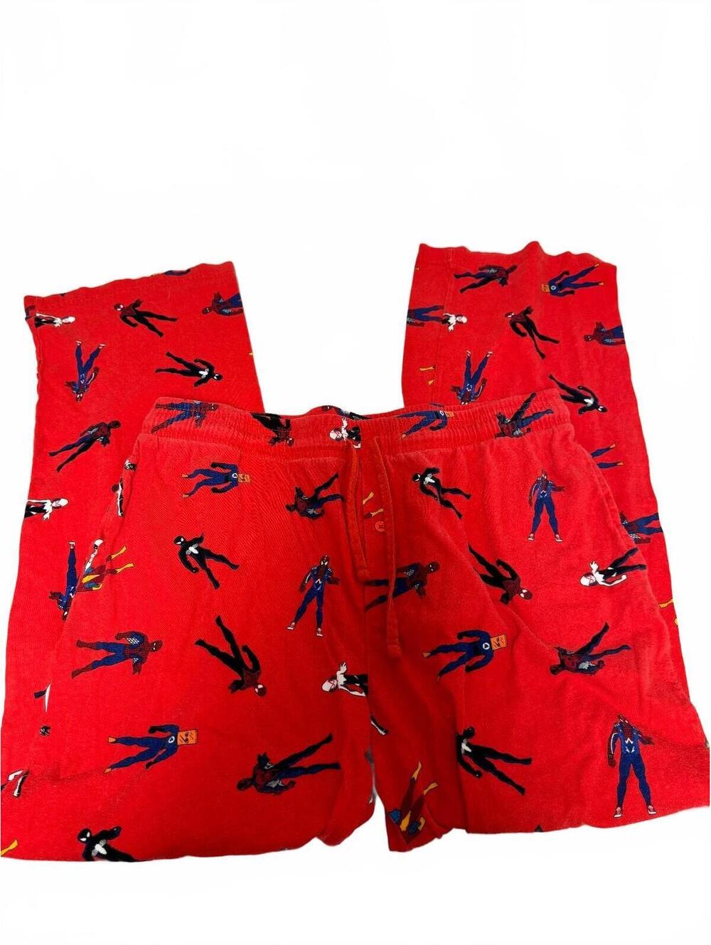 Marvel Spider-Man Men's XL Red All-Over Print Fleece Pajama Lounge Pants